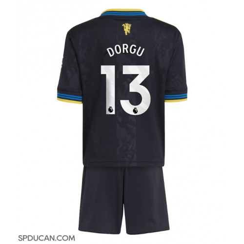 Dječji Nogometni Dres Manchester United Patrick Dorgu #13 Rezervni 2025-26 Kratak Rukav (+ Kratke hlače)